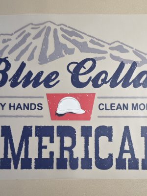 DTF-Blue Collar American in Blue