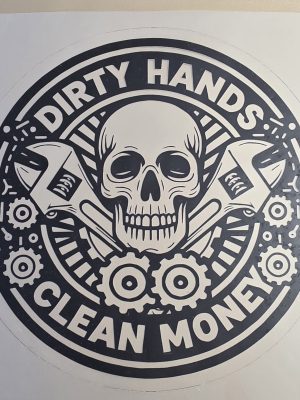DTF-Dirty Hands Clean Money in Black