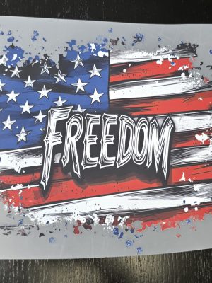 DTF-Flag with Freedon in Distressed