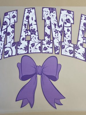 DTF-Mama with Bow in Purple