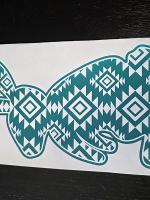 Screenprint - Aztec Bunny in Teal