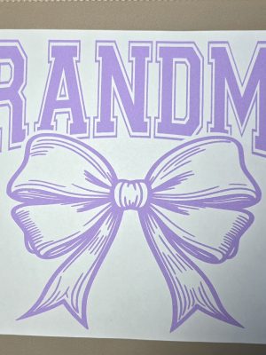 Screenprint-Grandma with Bow in Purple