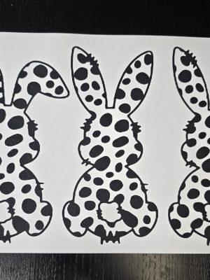 Screenprint- Mini Bunnies in Black