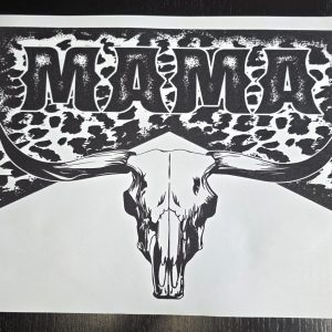 Screenprint-Leopard Mama with Horns