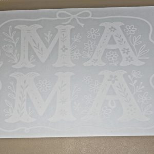 Screenprint-MAMA in White