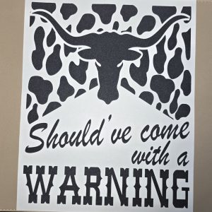 Screenprint-Warning