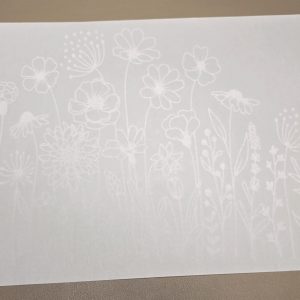 Screenprint-Wildflowers in White
